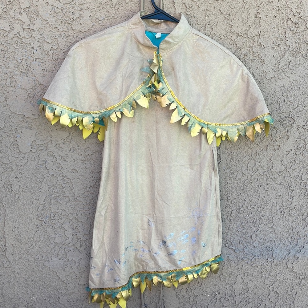Disney Store Pocahontas Princess Dress Halloween Costume Sz 5/6Y Cape